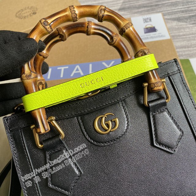Gucci新款女包 古馳全皮手提肩背竹節包 Gucci迷你托特包 655661  ydg3317